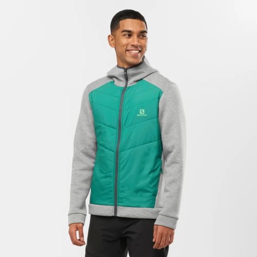 Chaquetas Salomon Essential Xwarm Híbrido Hombre Grises Verdes | MX SGQW065